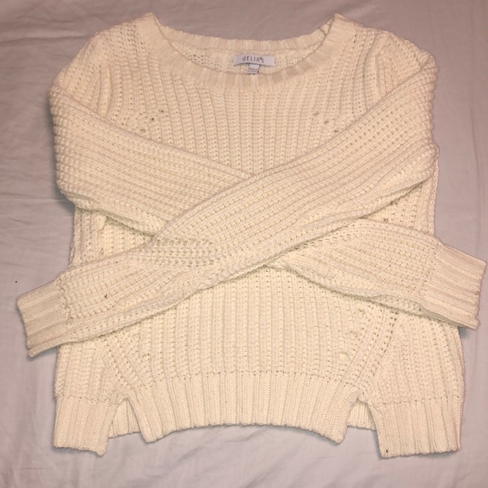cream knit sweater